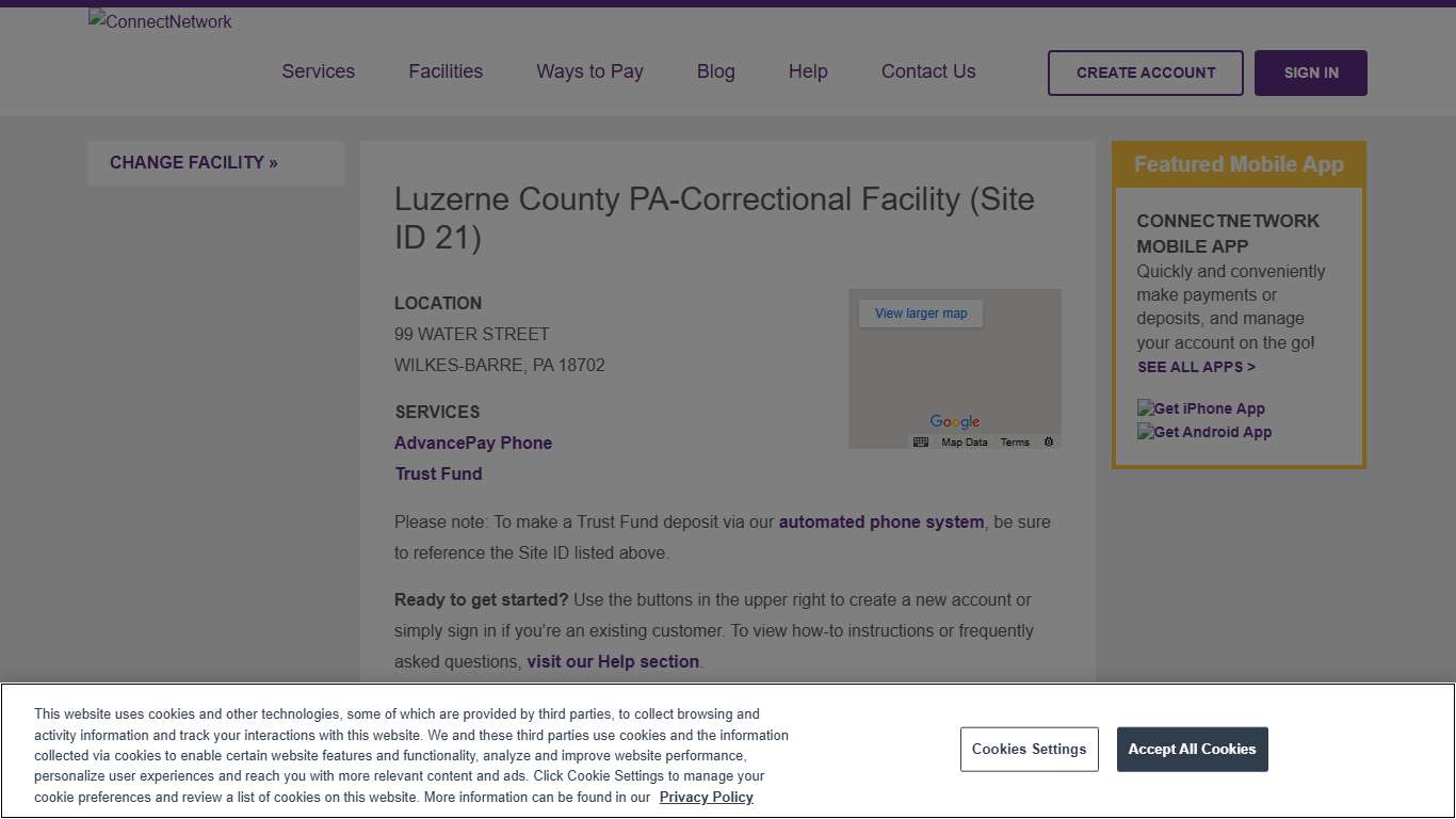 Luzerne County PA-Correctional Facility ConnectNetwork